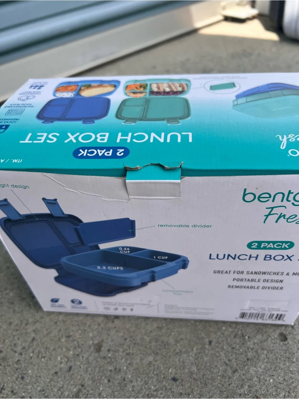 Bentgo Fresh 2-Pack Lunch Box Set in Teal & Navy